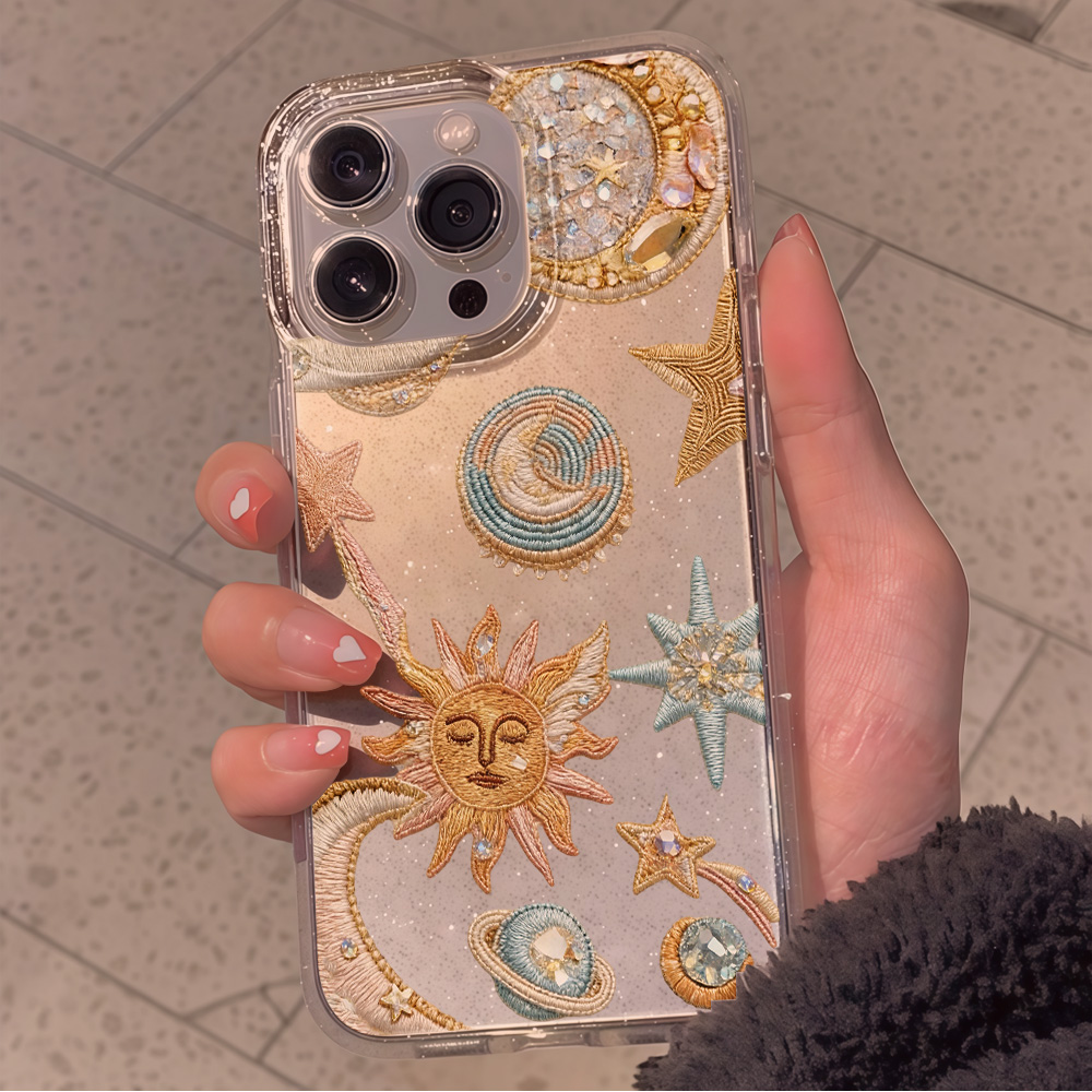 Creativity Stars Moon Clear Gl - Clear Shockproof Bumper Case 评论和价格