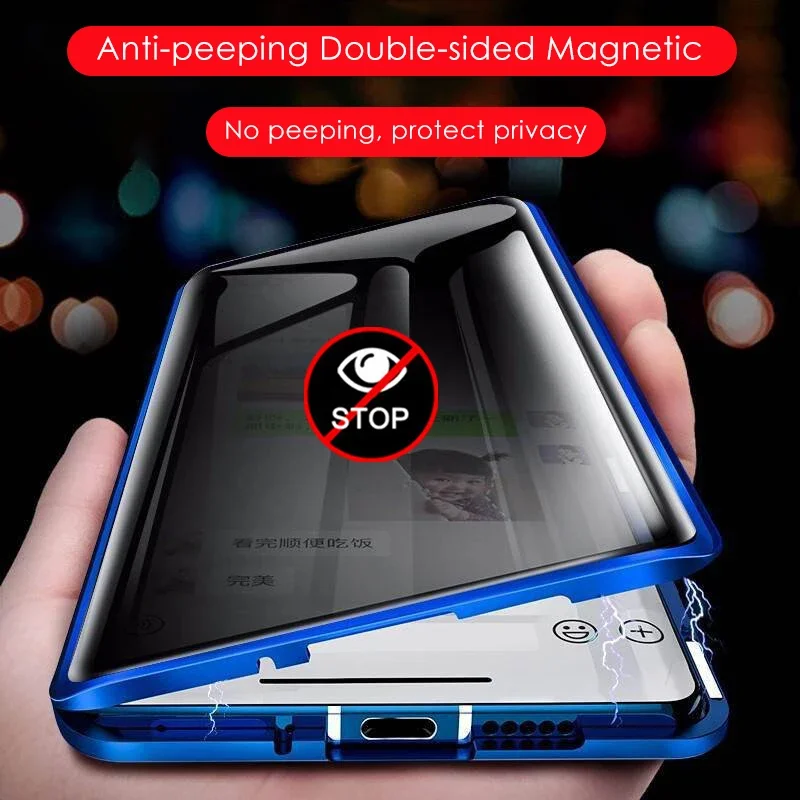 Full Lens Protection Phone Cas - Anti Spy Privacy Glass Case 评论和价格