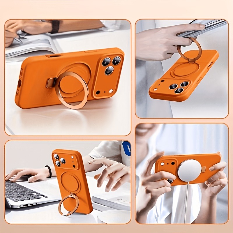 360 Magnetic Stand Liquid Sili - Liquid Silicone Magnetic Phone Case 评论和价格