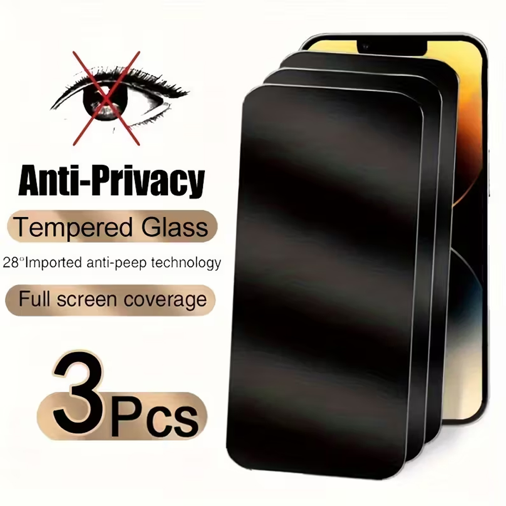 1-3PCS Anti-Spy Privacy Temper - Anti Peek Privacy Tempered Glass 评论和价格