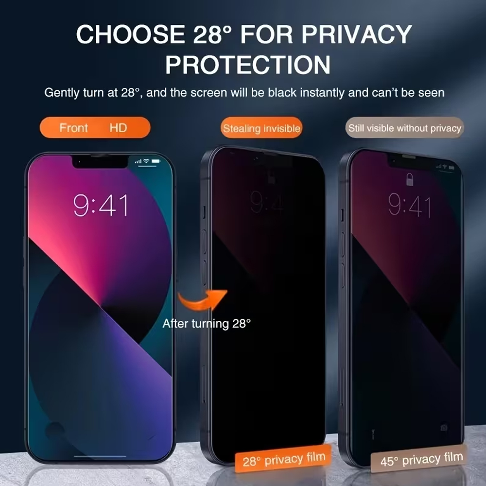 1-3PCS Anti-Spy Privacy Temper - Anti Peek Privacy Tempered Glass 评论和价格