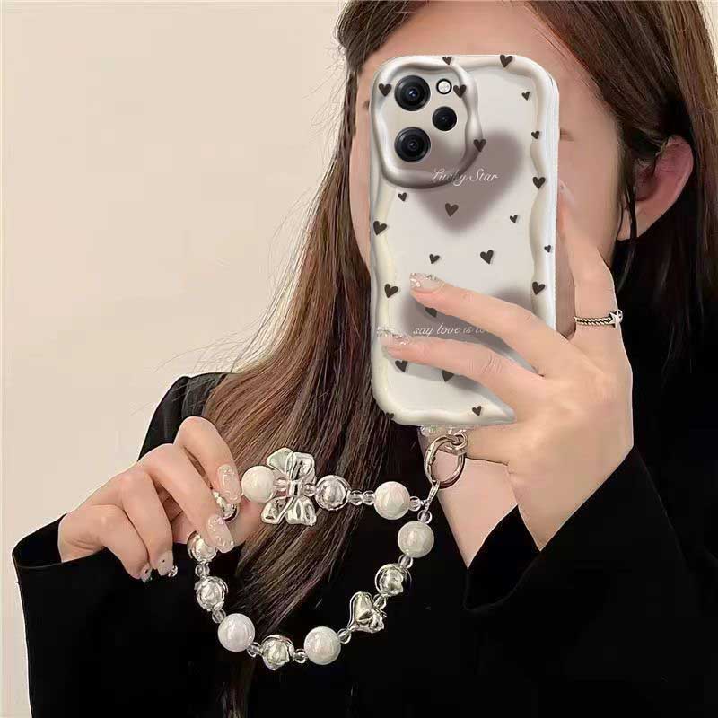 Case For RENO 15 15F 14 PRO 14 - Cute Cartoon Wrist Strap Silicone Case 评论和价格