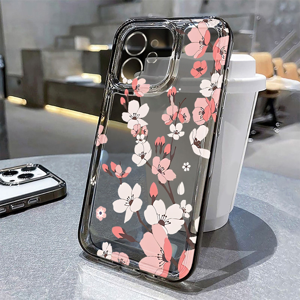 Mini Flower Phone Case For iPh - Clear Shockproof Bumper Case 评论和价格