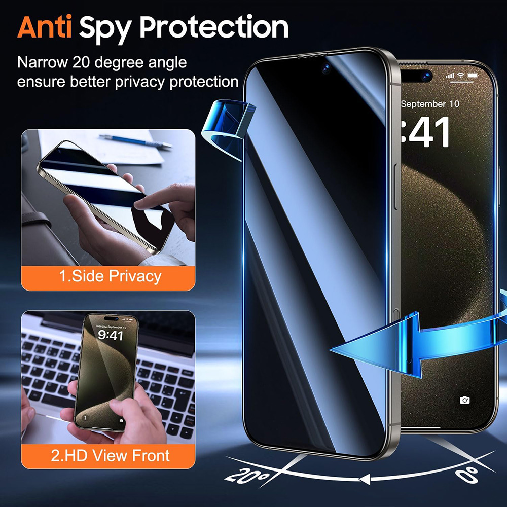 4Pcs Anti Spy Tempered Glass F - Anti Spy Privacy Glass Case 评论和价格