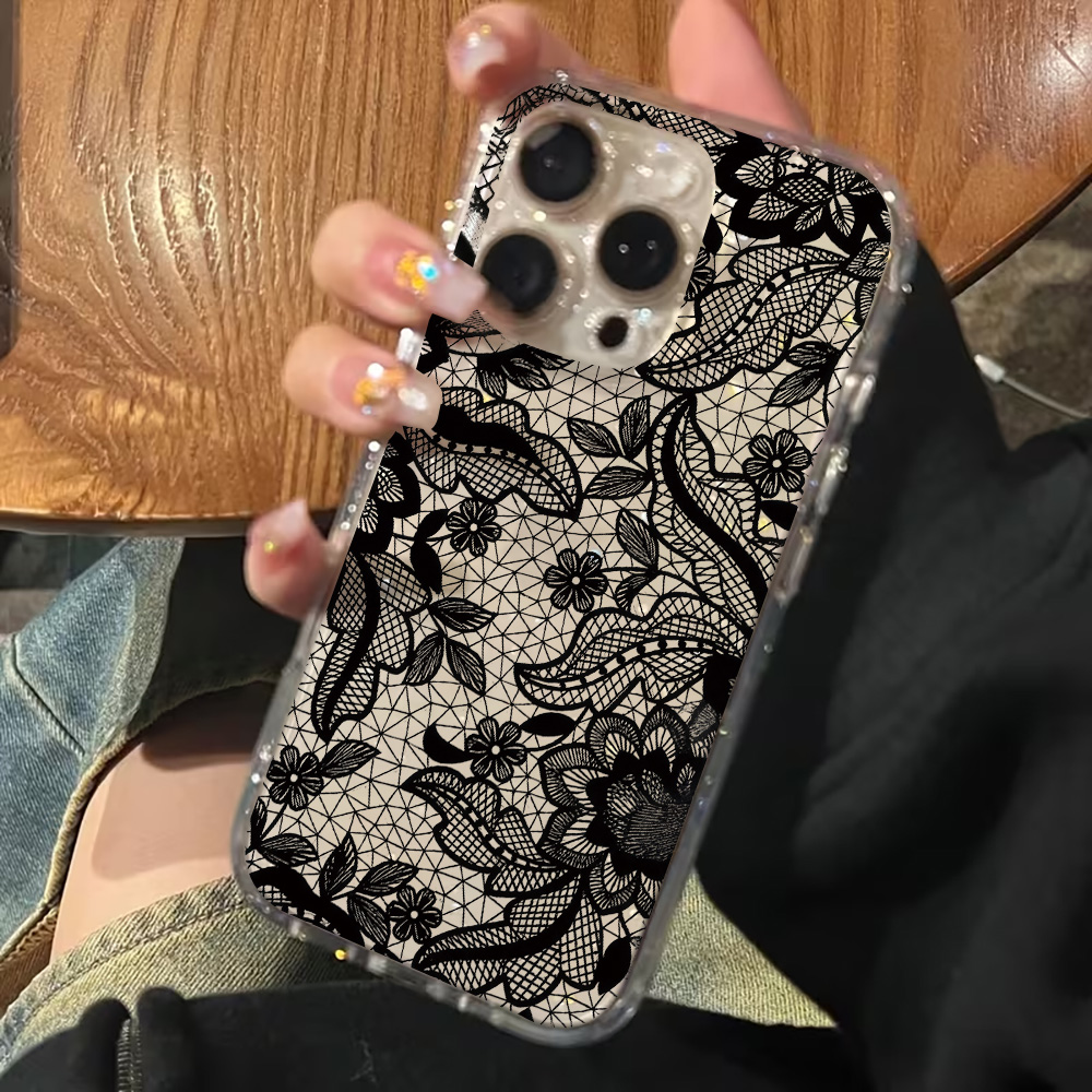 Lace Flowers INS Clear Phone C - Clear Shockproof Bumper Case 评论和价格